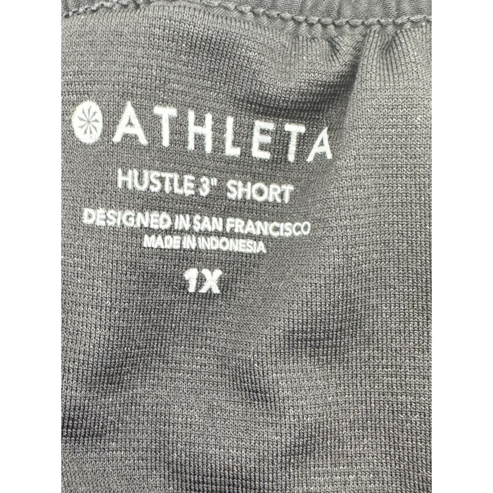 Athleta Hustle 3" Shorts Black Sz 1X Athletic Workout Run - Picture 4 of 8
